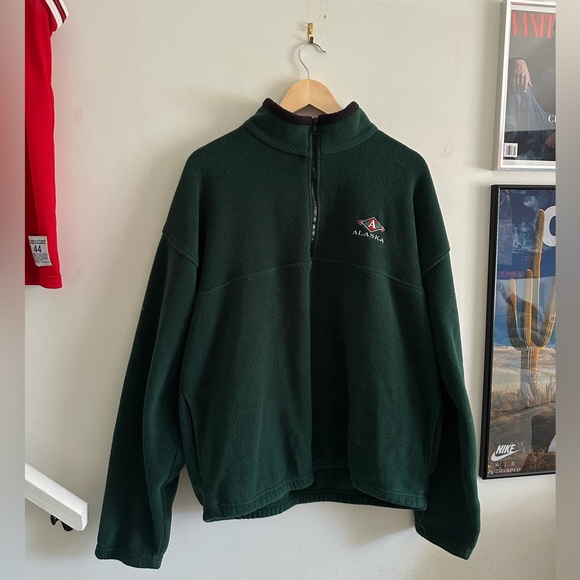 alaska vintage 90s forest green fleece 🌳 - Picture 1 of 4